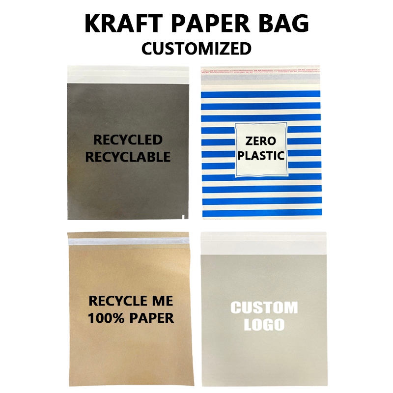 కస్టమ్ రీసైకిల్ క్రాఫ్ట్ పేపర్ బ్యాగ్ బ్రాండ్‌లు స్థిరమైన ప్యాకేజింగ్ సొల్యూషన్‌లను అప్‌గ్రేడ్ చేయడంలో సహాయపడుతుంది